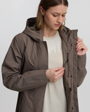 Tentree Womens Nimbus Long Rain Jacket - Timber