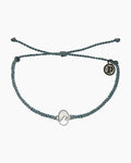 Pura Vida Montauk Wave Silver Charm Bracelet ~ Smoke Blue