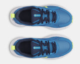 Under Armour Boys' GS UA Assert 11 Running Shoes - Aegean Blue / Academy / Flash Light - 430