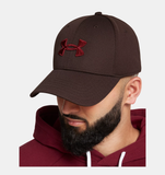 Under Armour Men's UA Blitzing Cap - Brown Obsidian / Cardinal