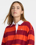 RVCA Women's Academy Long Sleeve Rugby Shirt - Brick