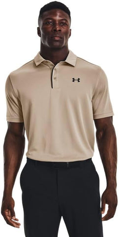 Under Armour Men's UA Tech Polo - Sahara / Black - 203