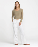 RVCA Womens Jungle Long Sleeve Shirt - Desert Taupe