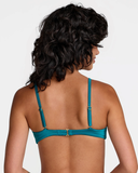 RVCA Women's Shimmer Ring Triangle Bikini Top - Marine