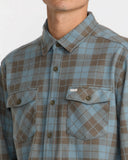 RVCA Mens VAcancy Flannel Long Sleeve Shirt - Lead