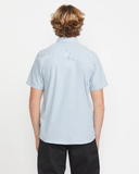Volcom Mens Everett Oxford Short Sleeve Button Up Shirt - Wrecked Indigo