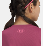 Under Armour Girls' UA Tech™ Varsity Graphic Short Sleeve - Fuchsia Dusk / Super Pink - 659