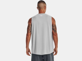 Under Armour Men's UA Tech™ Team Tank - Mod Gray Light Heather / White - 011