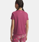 Under Armour Girls' UA Tech™ Varsity Graphic Short Sleeve - Fuchsia Dusk / Super Pink - 659