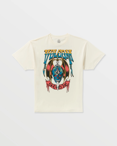 Volcom Mens World Weapon Short Sleeve Tee - Off White