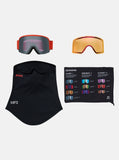 Anon Nesa Goggles + Bonus Lens + MFI® Face Mask - Fiesta Red