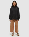 Tentree Womens Understory Oversized Hoodie - Meteorite Black / Warm Oak