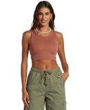 Roxy Womens Good Keepsake Crop Tank Top