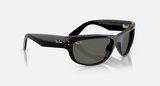 Ray-Ban Mega Balorama Sunglasses - Polished Black W/ Ultra Black