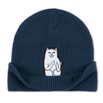 Ripndip Lord Nermal Waffle Knit Beanie - Navy