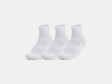 Under Armour Unisex UA Training Cotton 3-Pack Socks - White / Black - 100