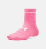 Under Armour Kids UA Essential 6-Pack Socks - Super Pink / Transparent / White - 672