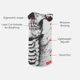 Airhole Airtube Ergo Laser Drytech Thermal Fleece Facemask - Skeleton