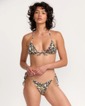 RVCA Womens Quincy Halter Tri Bikini Top - Multi