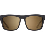 Spy Discord Low Bridge Fit Sunglasses - Soft Matte Black - Happy Bronze with Gold Spectra Mirror