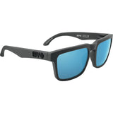 Spy Helm Sunglasses - Soft Matte Dark Gray - Happy Grey Green Polar Light Blue Mirror