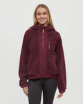 Tentree Women's Snowcrest Full Zip - Deep Burgundy / Deep Burgundy