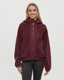 Tentree Women's Snowcrest Full Zip - Deep Burgundy / Deep Burgundy