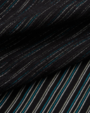 Tentree Mens Copeland Slub Cotton Shortsleeve Button Shirt - Meteorite Black Flash Stripe
