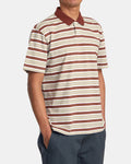 RVCA Mens Uptown Stripe Polo Short Sleeve Polo Shirt