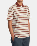 RVCA Mens Uptown Stripe Polo Short Sleeve Polo Shirt