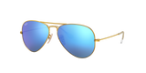 Ray-Ban Aviator Large Metal Sunglasses - Matte Arista W/ Gray Blue Mirror