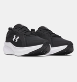 Under Armour Mens UA Charged Assert 11 Wide (4E) Running Shoes - Black / White - 001
