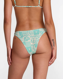 RVCA Womens Sun Tides Medium French Bikini Bottoms - Aqua Haze
