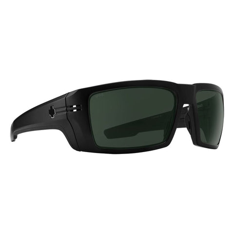 Spy Rebar Sunglasses - Matte Black - Happy Gray Green + ANSI