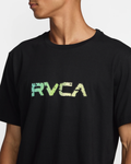 RVCA Mens Stone Wash SS Tee - Black