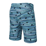 Saxx Mens Betawave 9" Swim Shorts -  Fins - Blue Multi