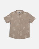 Salty Crew Mens Flagship UV Button Up - Dark Khaki