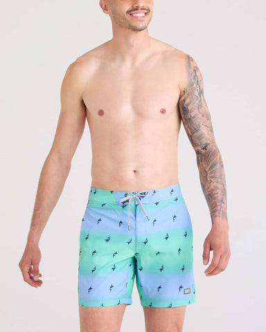 Saxx Mens Betawave 2N1 Boardie 17" - Sailfish Ombre-Multi