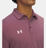 Under Armour Men's UA Playoff Team Stripe Polo - Maroon / White - 609