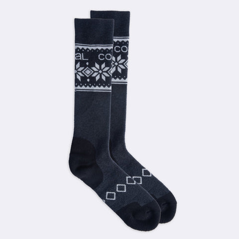 Coal Midweight Snow Socks - Black