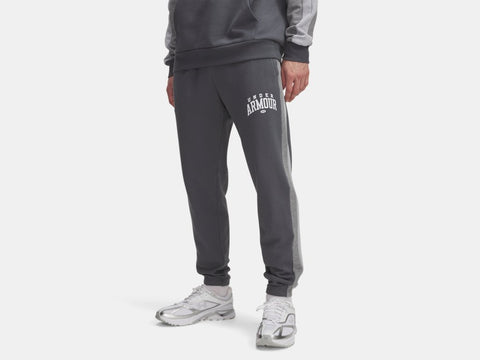 Under Armour Men's UA Rival Fleece Colourblock Pants - Castlerock / Mod Gray - 025