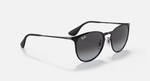 Ray-Ban Erika Metal Sunglasses - Black W/ Grey Gradient Polar