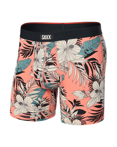 Saxx Vibe XTRA Underwear - Hibiscus Jungle-Coral