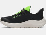 Under Armour Boys' GS UA Pursuit 4 AC Running Shoes - Black / Hyper Green - 005