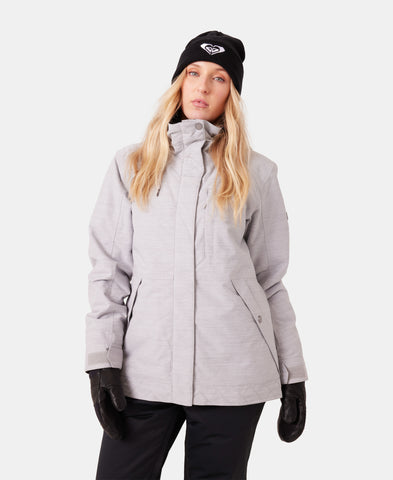 Roxy Womens Billie Snow Jacket - Heather Gray