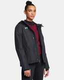 Under Armour Women's Stormproof Lined Rain Jacket - Black / White - 002