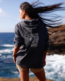 Tentree Womens Amazon Foliage Oversized Hoodie - Graphite White Oak