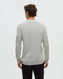 Tentree Mens Hudson Cotton Woven Sweater - Light Grey Heather