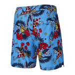 Saxx Mens Oh Buoy Stretch Volley 7" Swim Short - Hawaiian Pizza- Sky