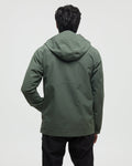 Tentree Mens Nimbus Water Repellent Hooded Rain Jacket - Deep Olive